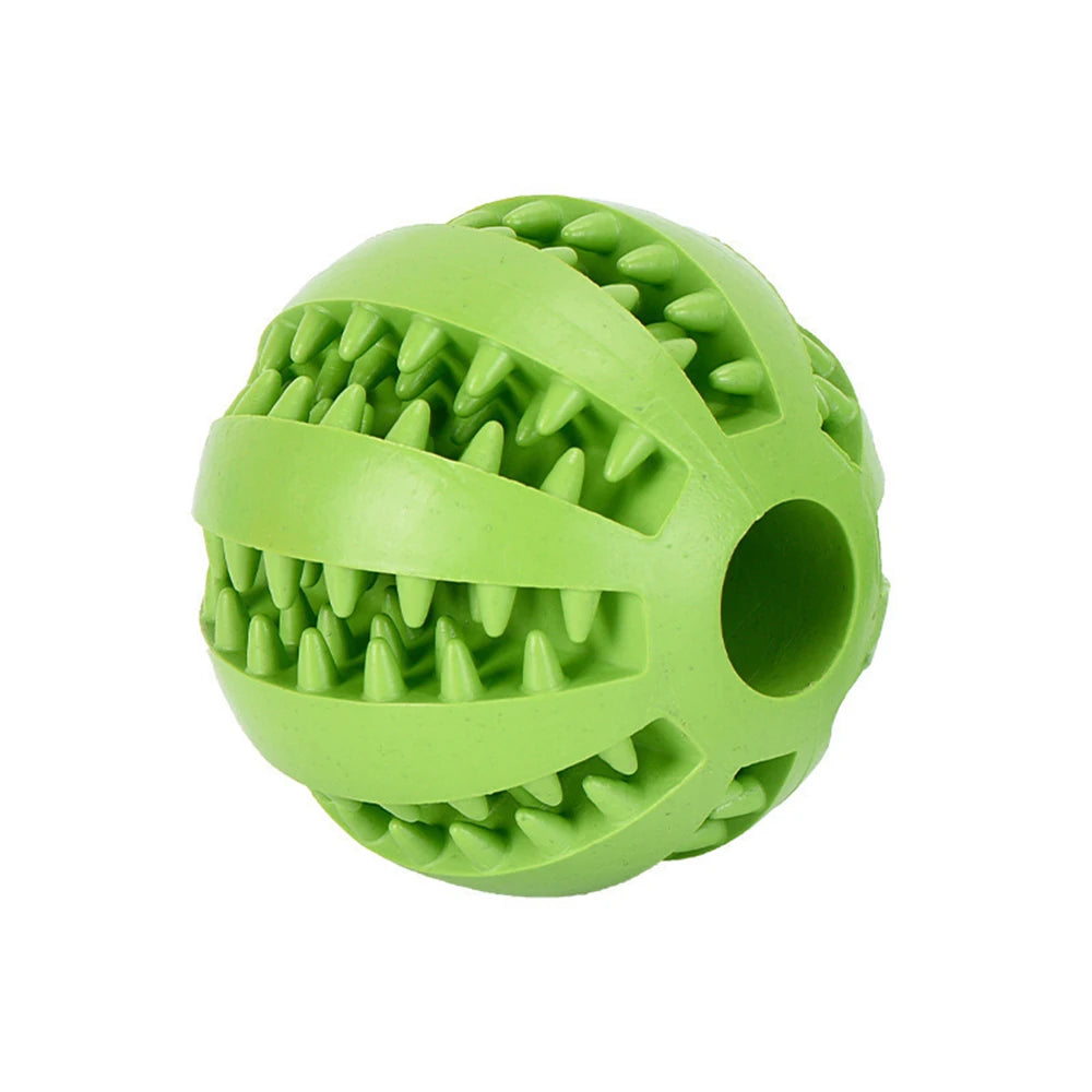 Pet Toy Tooth Cleaning Ball Bite Resistant Small, Medium and Large Dog Food Leakage Toy Relief Molar Elastic Ball