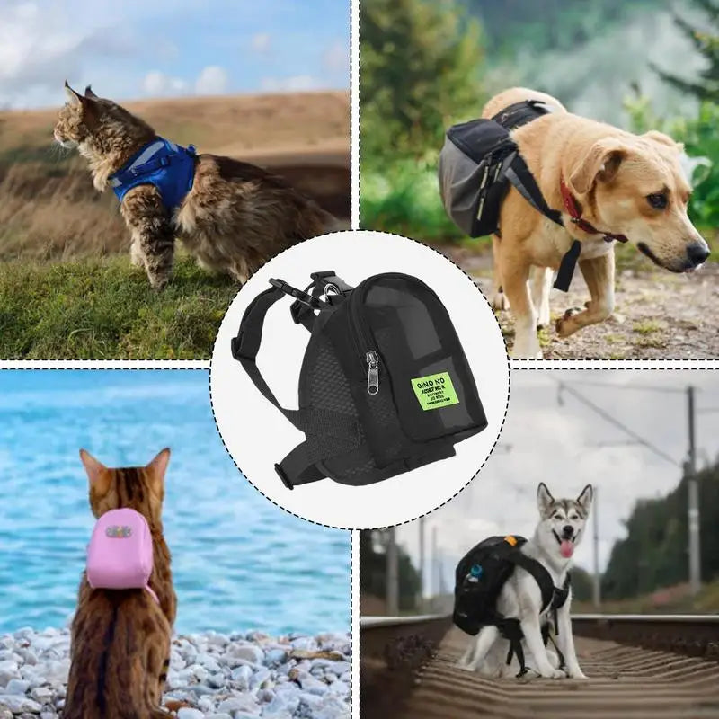 Dog Carrier Bag Puppy Backpack Pet Self Carrier Poop Bags Dispenser Small Pets Comfort Sling Handbag Tote Pouch Accessories