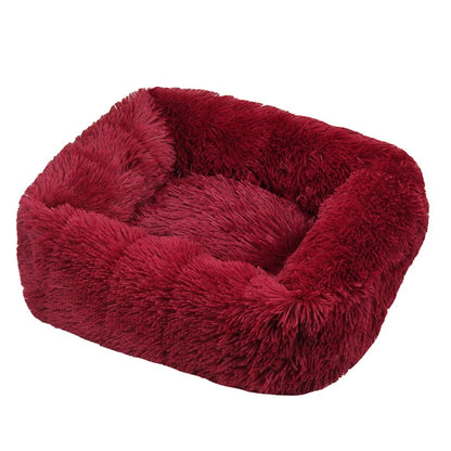 Rectangle Plush Dog Bed Winter Warm Mat Small Medium Big Pet Cat Dog Bed Kennel Puppy Sofacama Cat Cushion Pets Sofa Accessories