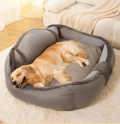 Big Dog Bed Dog Sofa Removable Washable Kennel Pet Large Sofa Plus Velvet Thick Deep Sleep Cushion Super Soft Mat For Dog Pet