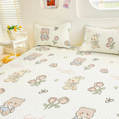 Bed Covers, Yanyangtian Summer cotton pad two-piece / three-piece cartoon series Cool and comfortable bed