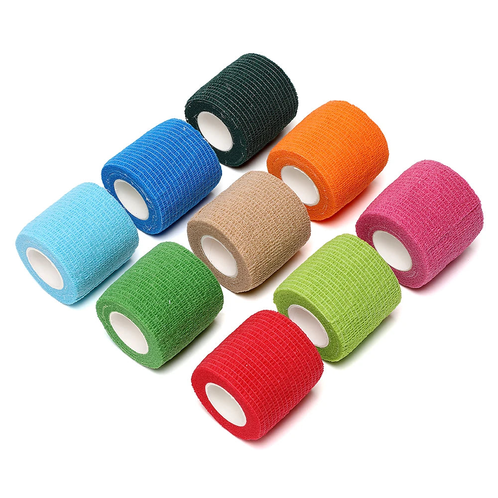 18 Colors Colorful Athletic Wrap Tape Self Adhesive Elastic Bandage Elastoplast Sports Protector Knee Finger Ankle Palm Shoulder