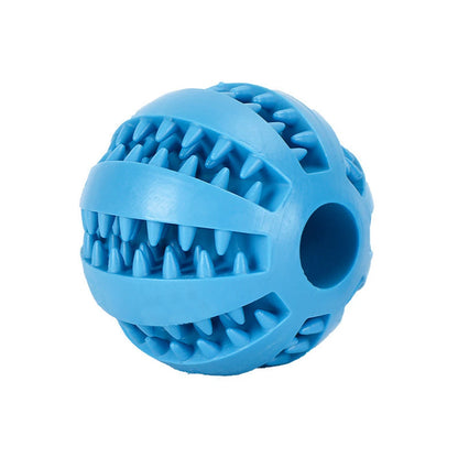 Pet Toy Tooth Cleaning Ball Bite Resistant Small, Medium and Large Dog Food Leakage Toy Relief Molar Elastic Ball