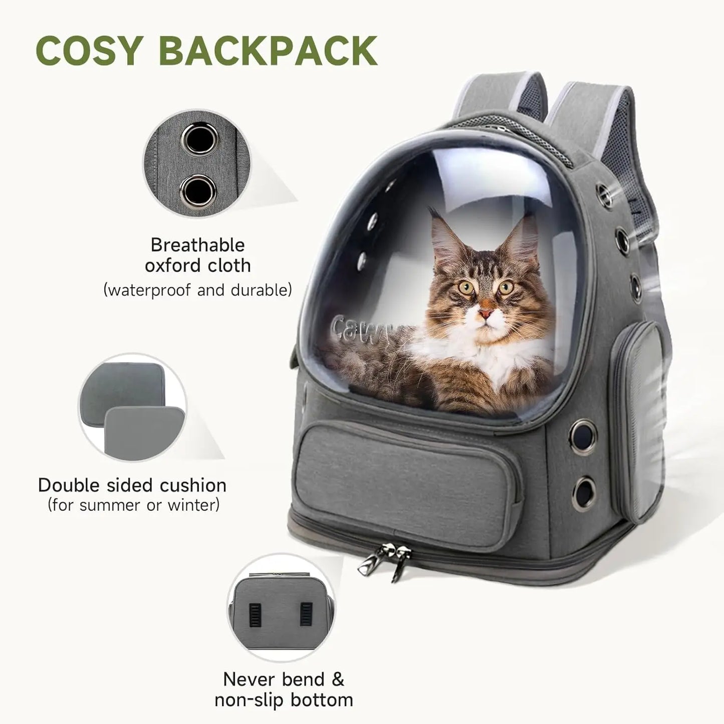 cats bag space design,Transparent Space Capsules Pet Cat Backpack Double Shoulder Breathable Pet Backpack Outdoor Portable Side-opening Cat Bag