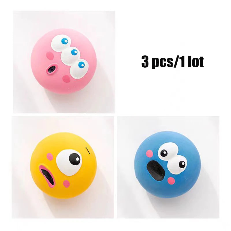 Pet Squeaky Toys Pet Ball Toys Dog Chewing Rubber Ball Cleaning Tooth Dog Chew Toy For Dogs Bite Resistant Sounder Pet Supplies