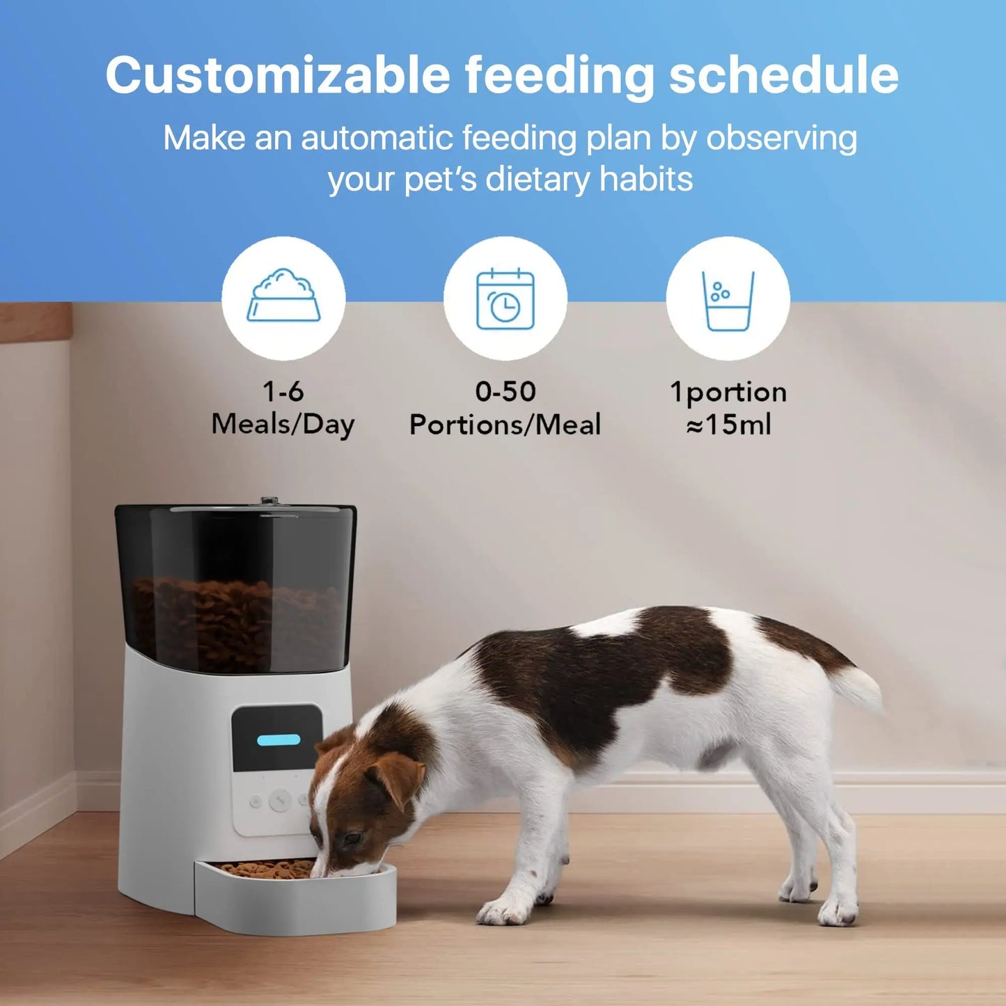 Dog tools, [BEST SELLING!] Automatic Cat Feeders with App. 6L Capacity Automatic Cat Food Dispenser with Programmable Timer, Voice Recorder