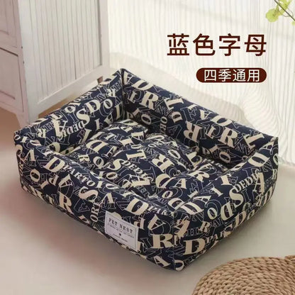 Washable Sofa Cushion for Dog and Cat, Warm Pet Mat, Removable Soft Cat House for Dogs, Sleeping Bed, Puppy Kennel, Pet Supplies