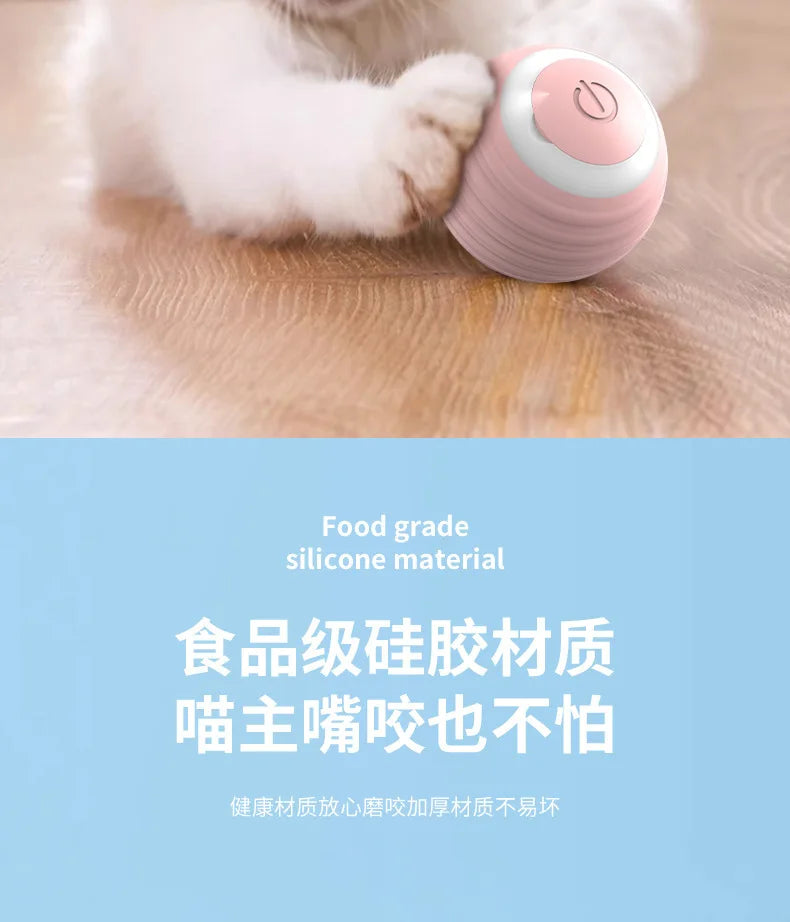 Smart Cat Rolling Ball Toys Rechargeable Cat Toys Ball Motion Ball Self-moving Kitten Toys for Indoor Interactive Playing 고양이