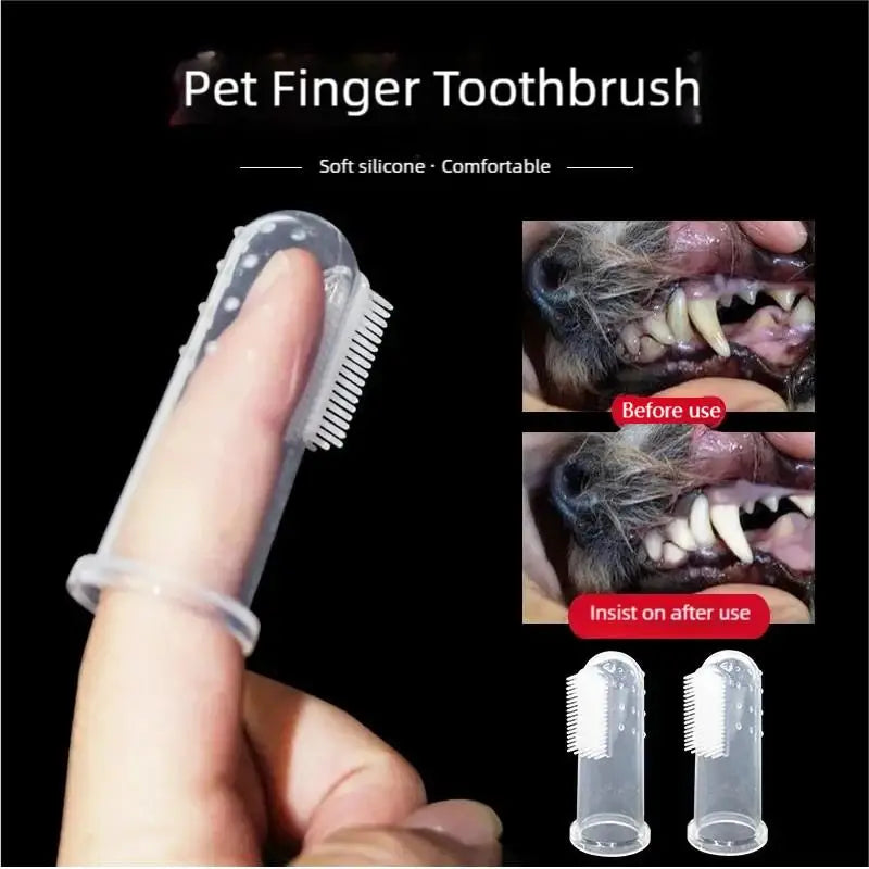 Teeth Cleaning For Dog Super Soft Finger Toothbrush Brush Clear Teeth Tool Cat Cleaning Pet Puppy Supplies Accessories