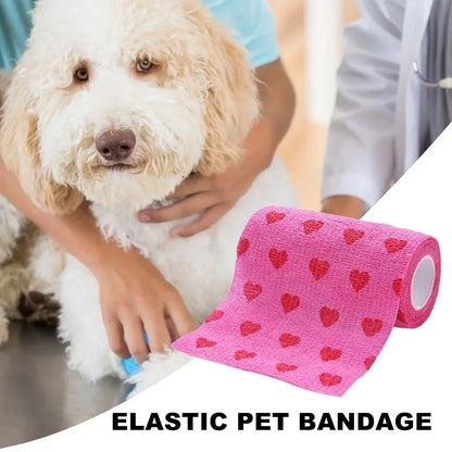 2/5/10Pcs Self-adhesive Elastic Bandage for Pet Dog Cat Leg Cover Protector Strap Medical Bandage Non-woven Cohesive Bandage