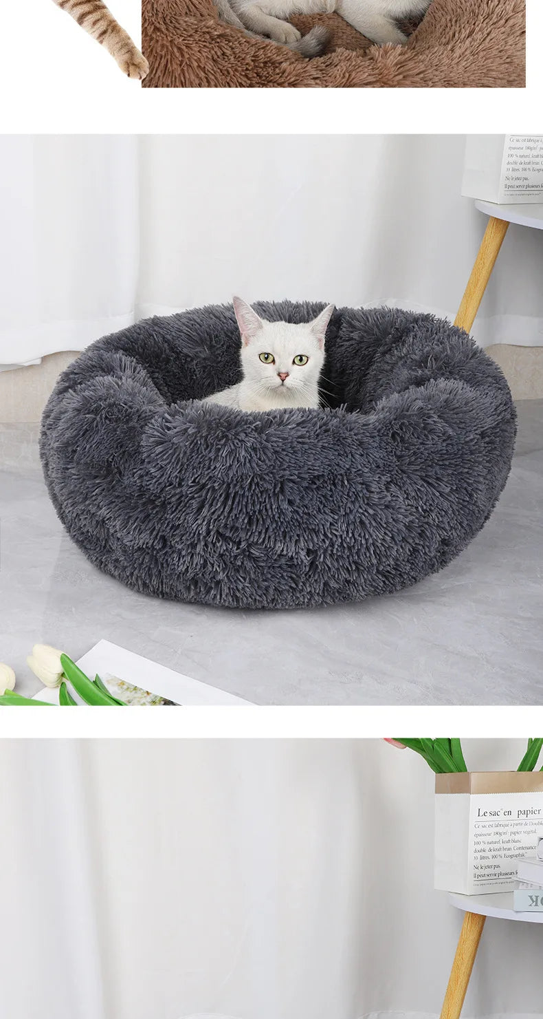 New Four Seasons Plush Pet Nests Creative Cat and Dog Nests Warm Detachable Washable Breathable Round Cat Nests Pet Nests Sofa