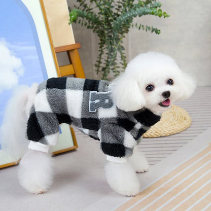 Winter Dogs Jumpsuit Clothes Chihuahua Pug Onesies Puppy Warm Pajamas for Small Mid Dogs Pet Jacket Coat Yorkies Bulldog Apparel