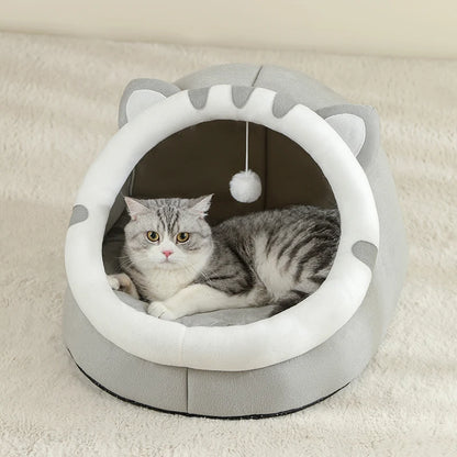 Super Cat Bed Warm Pet House Kitten Cave Cushion Cat House Warm Sleeping Dog Basket Tent Small Dog Mat Supplies Bed For Cats