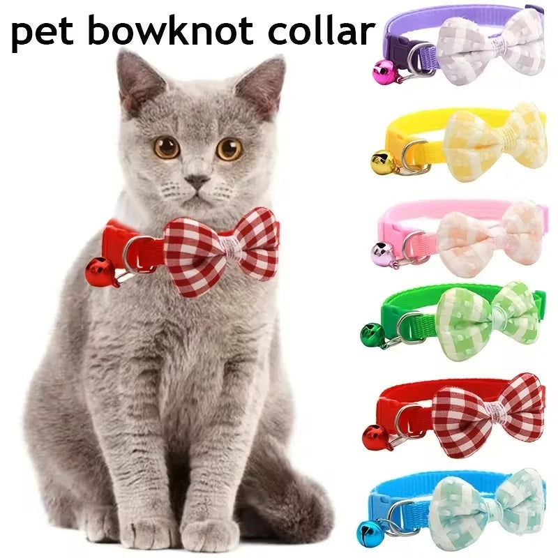 1 Piece Adjustable Plaid Cat Collar Tie Knot - Perfect for Festive Dressing and Everyday Wear