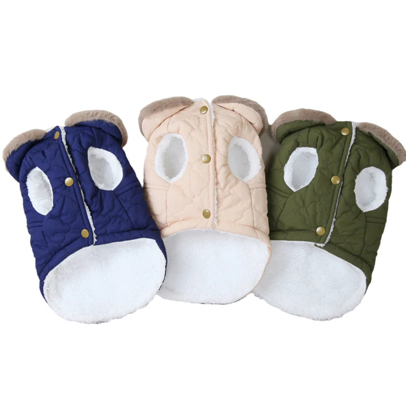 Dog Clothes,Warm Fleece Dog Jacket Vest Winter Dog Clothes Puppy Cats French Bulldog Coat Chihuahua York Pet Apparel for Small Medium Dogs