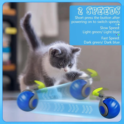 Smart Interactive Speedy Tail 2.0 Cat Toy Automatic Moving Balls for Cats And Dogs Touch Motion Rolling Toy Ball for Pet