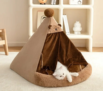 Dog Tent, All-season Kennel Removable and Washable Closed, Small and Medium-sized Dog Teddy's Kennel, Cat Litter, Warm in Winter