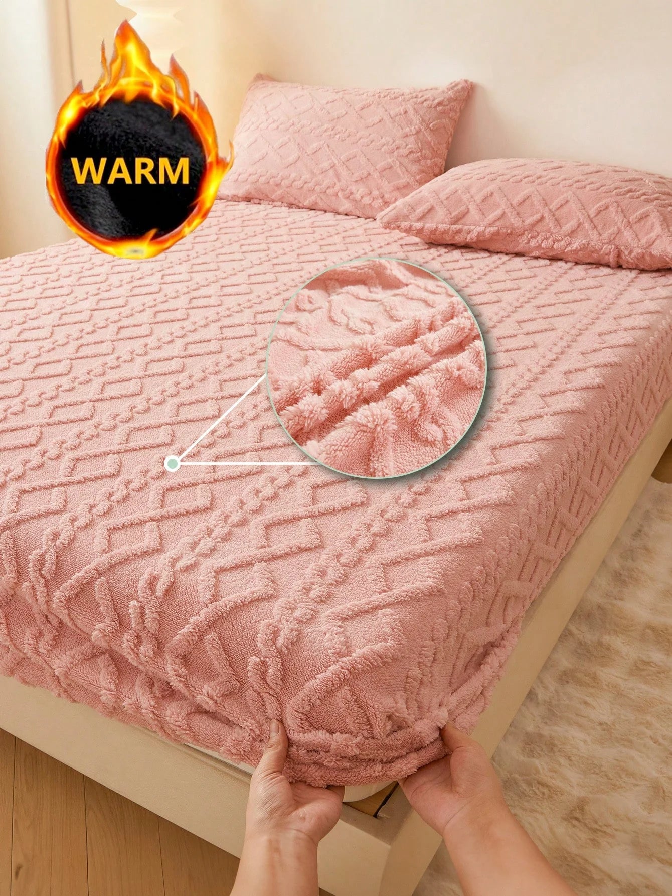 1pcs lambswool bedspread, soft and comfortable mattress cover, bedding, dustproof bedspread, fall and winter warm mattress prote