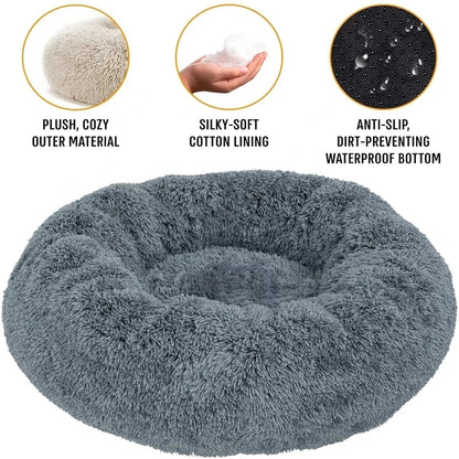 Super Soft Pet Cat Bed Plush Full Size Washable Calm Bed Donut Bed Comfortable Sleeping Artifact Suitable For All Kinds Of Cats