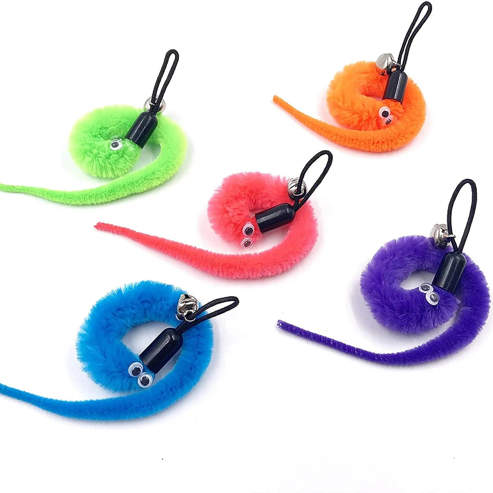 Replace Plush Cat Toy Accessories Worms Replacement Head Funny Cat Stick Pet Toys 5/10/6/11 Pcs