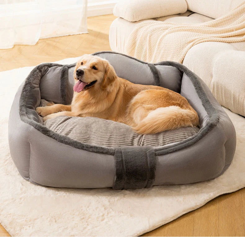 Big Dog Bed Dog Sofa Removable Washable Kennel Pet Large Sofa Plus Velvet Thick Deep Sleep Cushion Super Soft Mat For Dog Pet