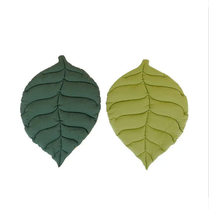 Cat Bed Mats Soft Cotton Leaf Shaped Kitten Cat Puppy Dog Bed Mat Sleep Blanket Home Pets Double Sided  Pad Floor Rugs Washable