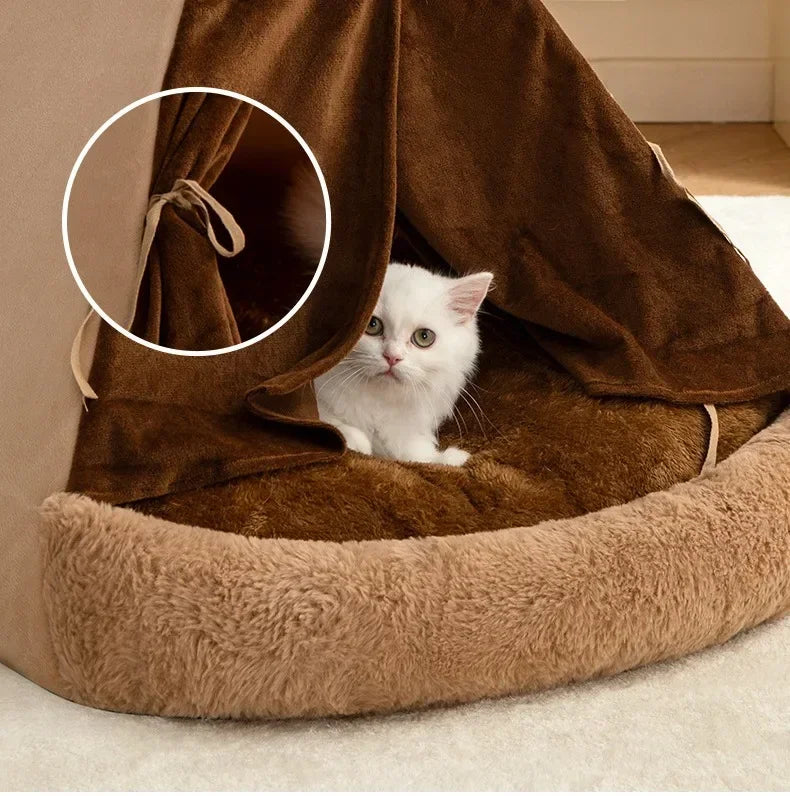 Dog Tent, All-season Kennel Removable and Washable Closed, Small and Medium-sized Dog Teddy's Kennel, Cat Litter, Warm in Winter