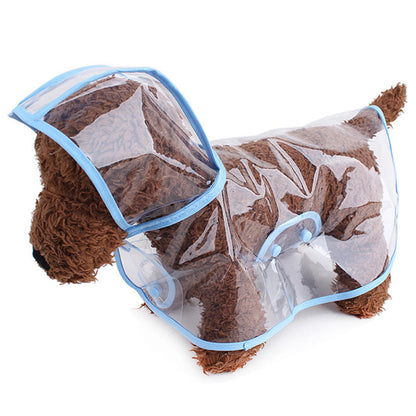 Pet Dog Raincoat Waterproof Pet Clothes Hooded Rain Jacket for Small Large Dogs Transparent Plastic Puppy Rain Poncho Rainwear