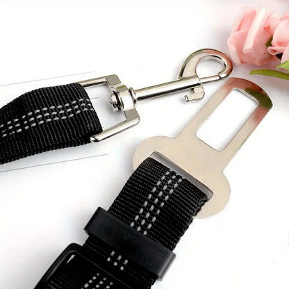 1PCS High Grade Dog Car Safety Belt Dog Safety Belt with Damping Belt and Reflective Line Adjustable Length Suitable Any Dog 1PC