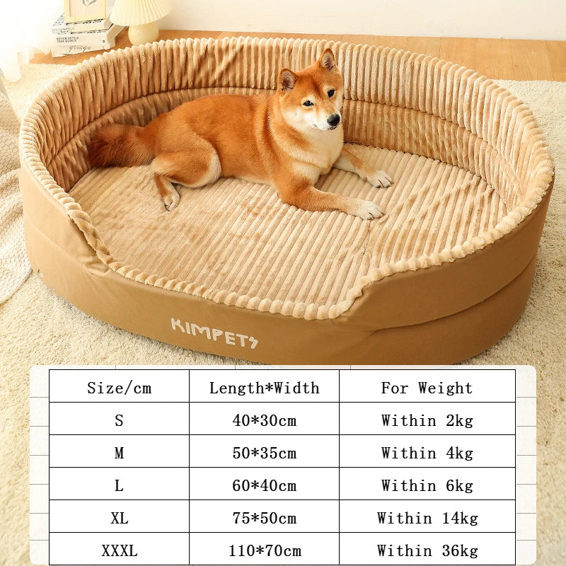 Kimpets Pet Dog Bed Removable Cat Mat Square Plush Kennel Washable Thickening Waterproof Big Medium Small Dog Sofa Bed Cushion