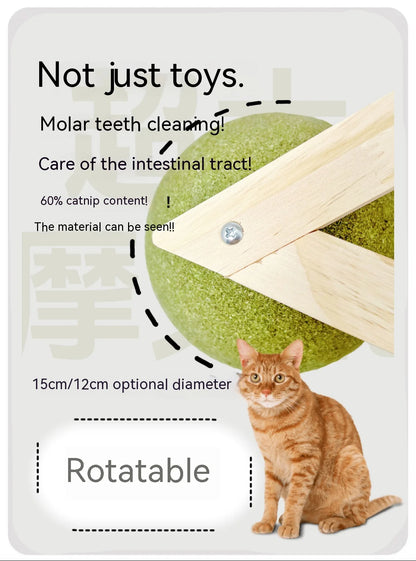 Catnip Ball Ferris Wheel 15Cm Ball Relief Cat Toy Cats Can Not Put Down The Hand Can Stand Up Ball Toy Digestion and Hair