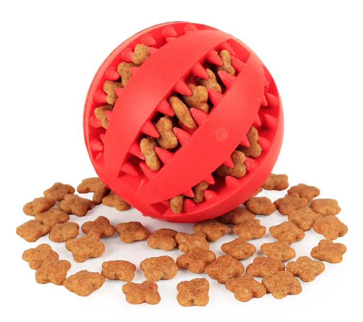 Dog Leaky Food Ball Tooth Cleaning Puppy Chew Toys Natural Rubber Elasticity Ball Relieve Boredom Dog Toy 5CM/7CM