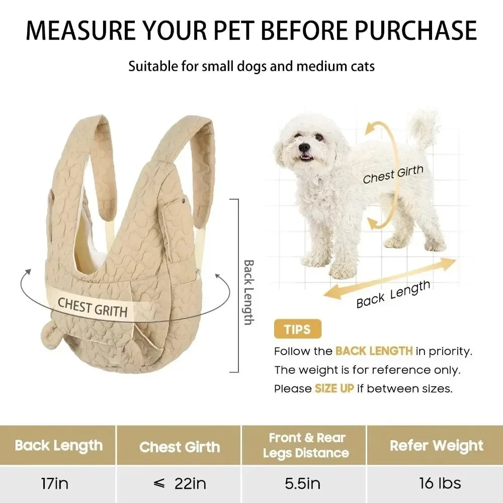 Pet Carrier Bag Front Cat Dog Carrier Breathable Waterproof and Wind Winter Warm Portable Backpack Cross Shoulder Strap Comfront