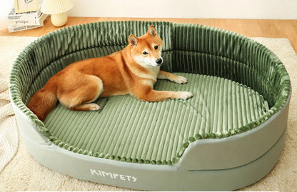 Kimpets Pet Dog Bed Removable Cat Mat Square Plush Kennel Washable Thickening Waterproof Big Medium Small Dog Sofa Bed Cushion