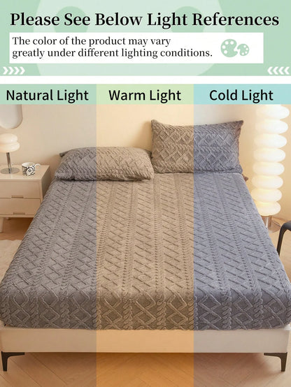 1pcs lambswool bedspread, soft and comfortable mattress cover, bedding, dustproof bedspread, fall and winter warm mattress prote