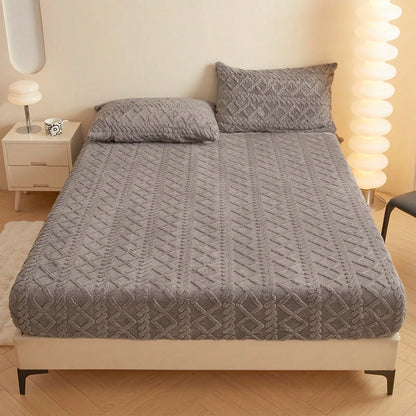 1pcs lambswool bedspread, soft and comfortable mattress cover, bedding, dustproof bedspread, fall and winter warm mattress prote