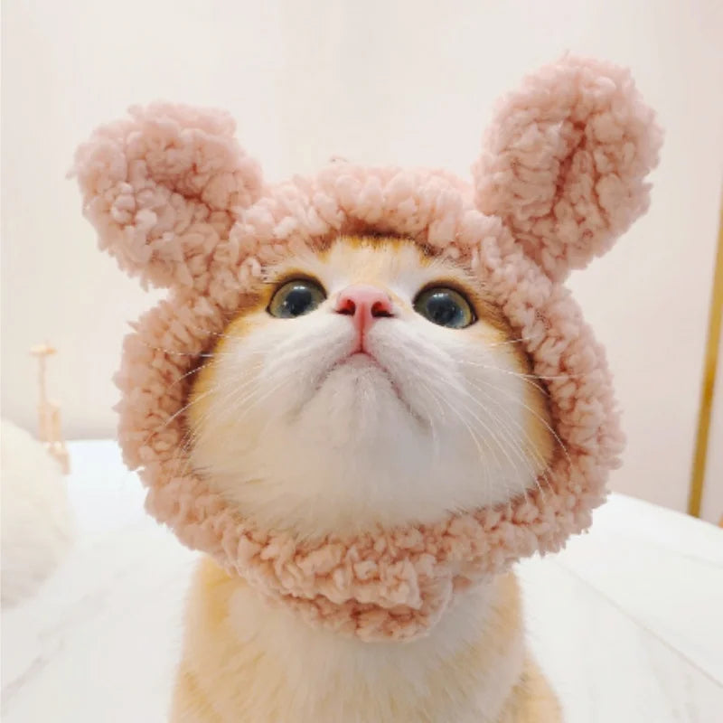 Cute Lion Mane Frog Cat Wig Hat Cover Funny Pet Cloth Cap Fancy Party Little Dog Cosplay Costume Rabbit Bear Kitten Puppy Hats