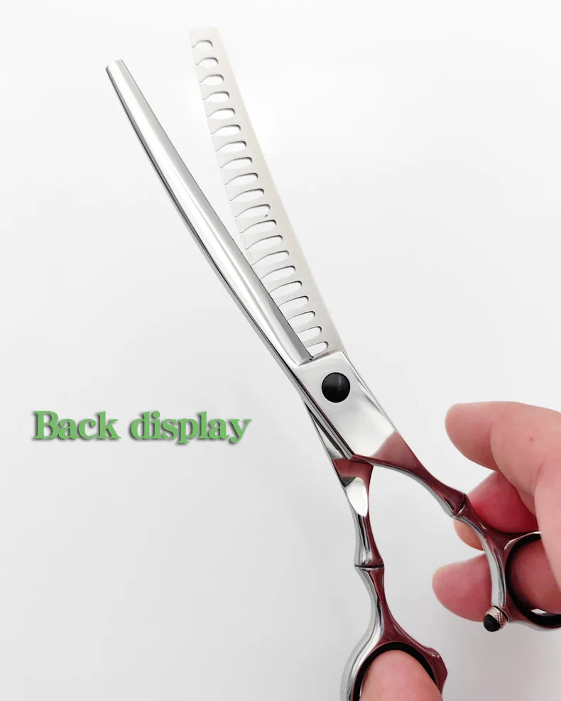 High quality professional pet grooming scissors, curved fishbone scissors, 440C alloy steel, dog grooming and hair trimming tool