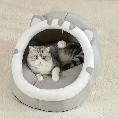 Super Cat Bed Warm Pet House Kitten Cave Cushion Cat House Warm Sleeping Dog Basket Tent Small Dog Mat Supplies Bed For Cats