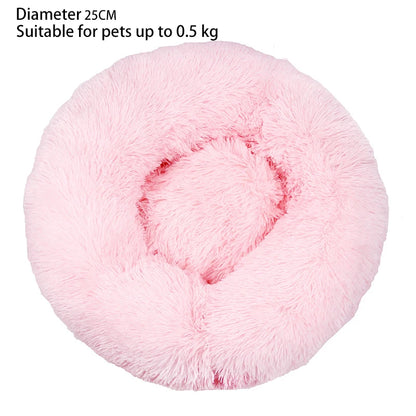 Cat Nest Round Soft Shaggy Mat for Kittens Chihuahua Indoor Dog Cat Bed Pet Supplies Removable Machine Washable Pillow Bed