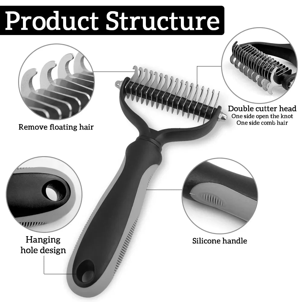 Dog Cat Hair Removal Comb Pet Long Hair Short Hair Pet Grooming Care Brush Trimming Dematting Brush Dog Pet Grooming Equipment