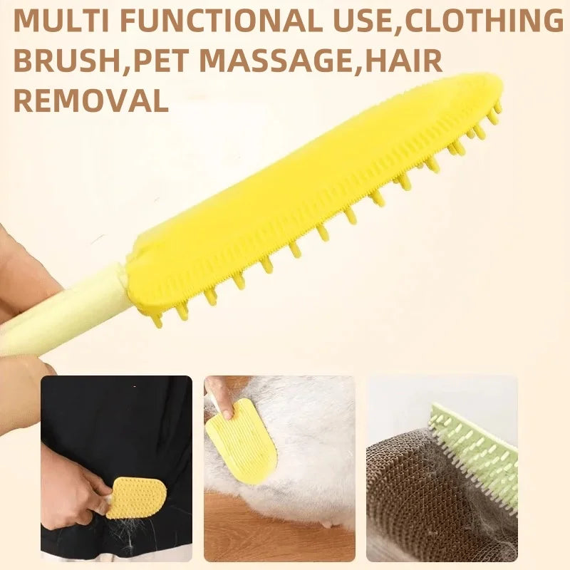 Efficient Cat Hair Remover Comb Dog Massage Comb Gentle Shedding Brushes Double-sided Hair Scraper Removal Comb Pet Supplies