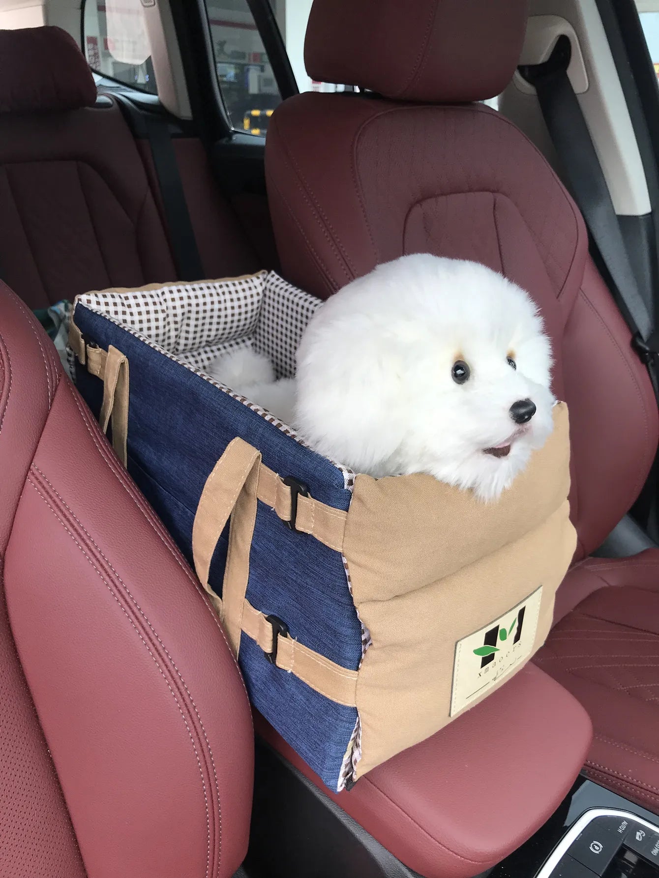 Dog Cat Carrier - Dog Car Booster Seat for Cats Dogs with Dog Travel Car Carrier with Safety Tethers Console Car Seat for Dogs