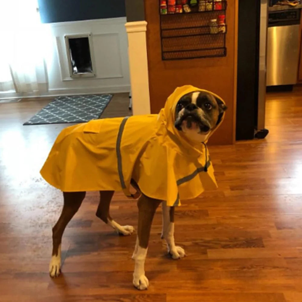 Fashionable Pet Hooded Raincoat, Dog Raincoat, Cape Style Reflective Dog Clothing To Keep Your Dog Dry And Comfortable On Rainy