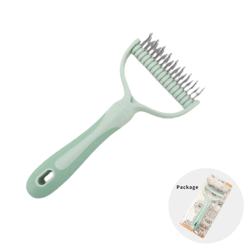 Cat brush Cat Fur Knot Cutter Pets Hair Removal Comb Dog Grooming Shedding Tools Double sided Stainless Brush Pet Products