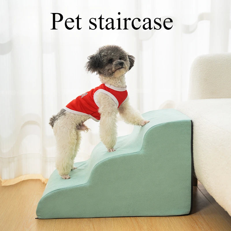 Pet 2/3 Step Stair Dog/Cat Ramp Ladder Memory Foam Sponge Dogs Sofa Removable and Washable Training Pet Ramp Stairs Pet Supplies