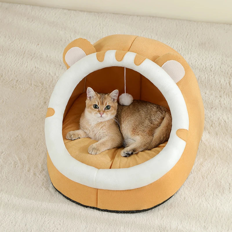 Super Cat Bed Warm Pet House Kitten Cave Cushion Cat House Warm Sleeping Dog Basket Tent Small Dog Mat Supplies Bed For Cats