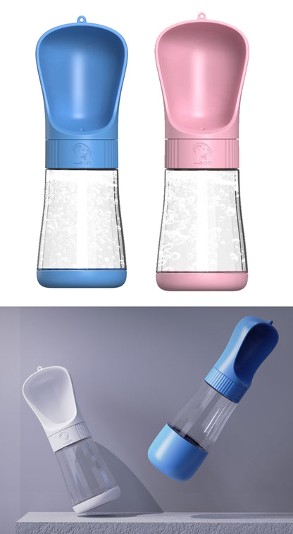 2 In 1 Portable Dog Water Bottle For Small Large Dogs Cats Outdoor Walking Drinking Bowls Pet Feeder Puppy Chihuahua Supplies