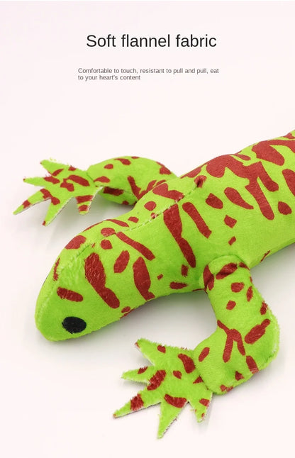 New Simulation Lizard Cat Toy with Ringing Paper Catnip Plush Toy Interactive Bite Pet Cat Toy