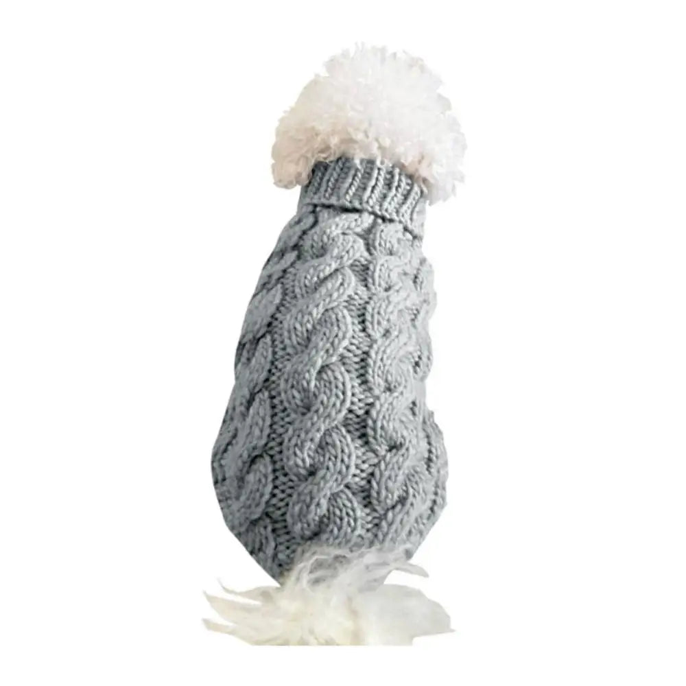 New Pet Small Pet Dog Clothes Sweater Fashion Autumn Winter Solid Fried Dough Twists Knitting Warm Comfort Clothing